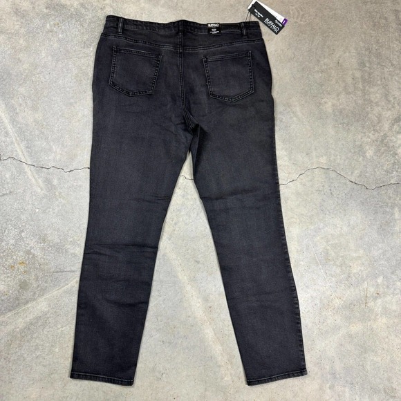 Buffalo David Bitton Women's Francesca Mid-Rise Skinny Stretch Jean Black 14 34W - Picture 2 of 11